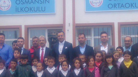 İşadamlarından Osmansin İlkokuluna Ziyaret ve Kırtasiye Yardımı